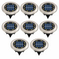 SCENOVIA solar buried lights 8 pack, white background