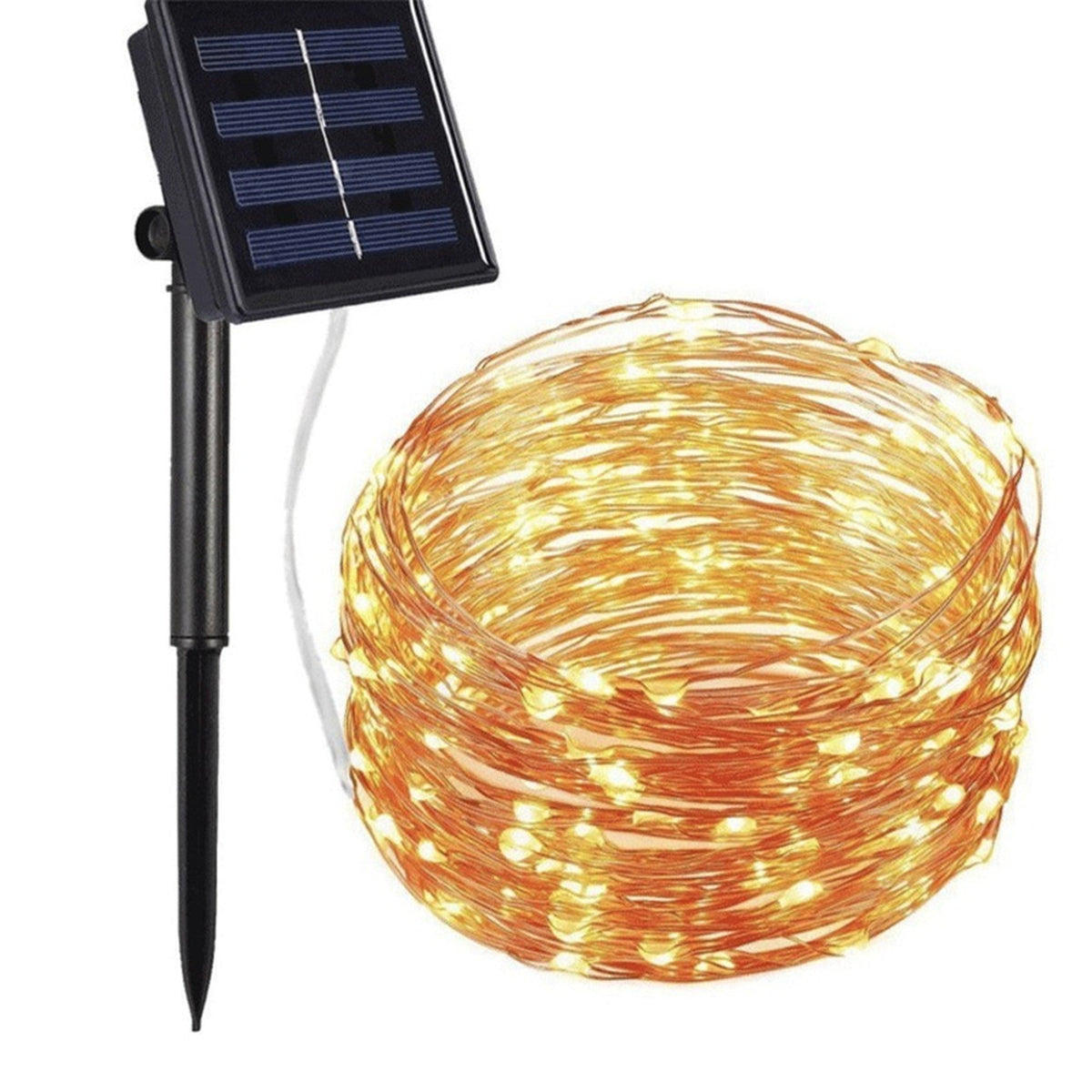 SCENOVIA solar fairy lights 32m warm white, white background