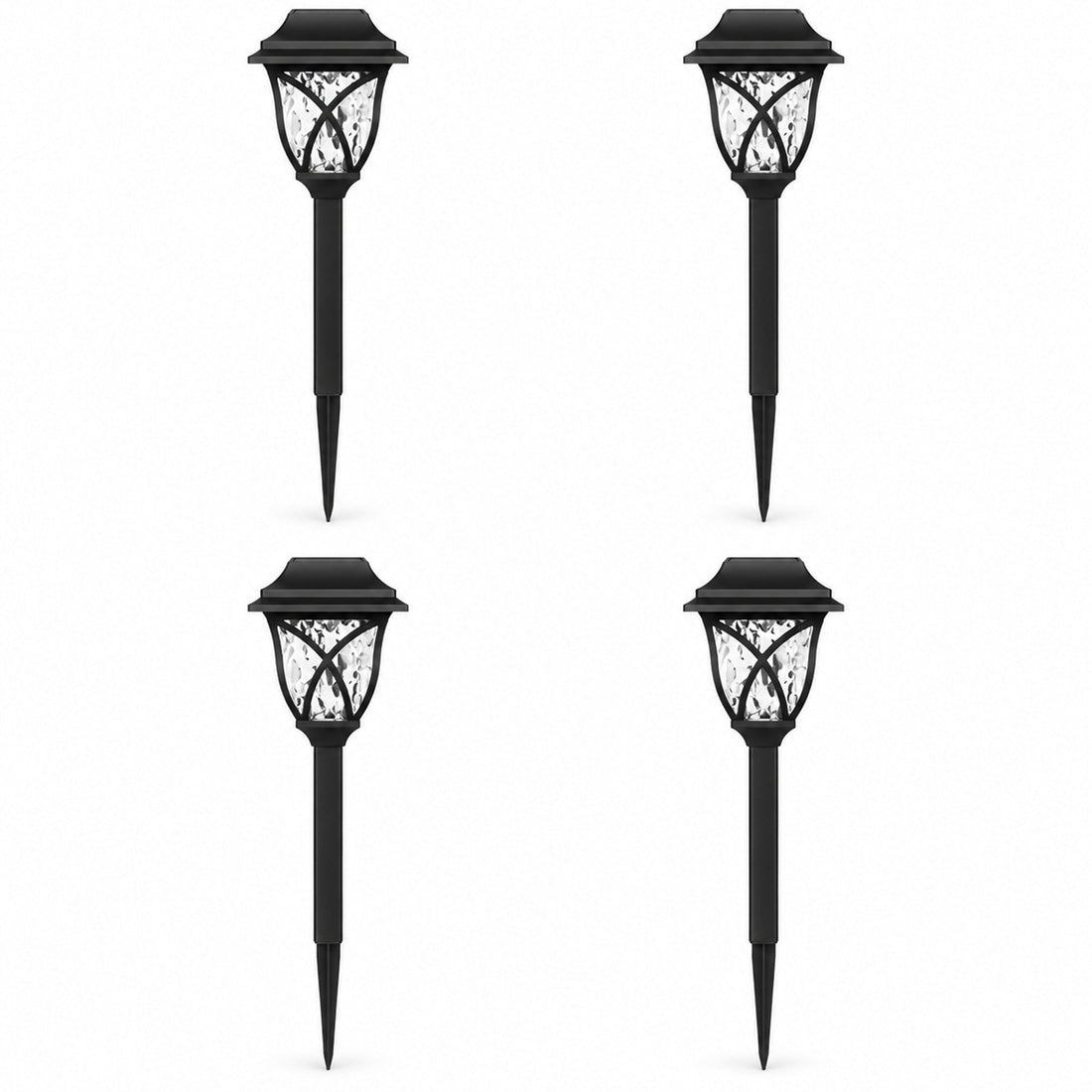 SCENOVIA solar landscape lights 4 pack, white background