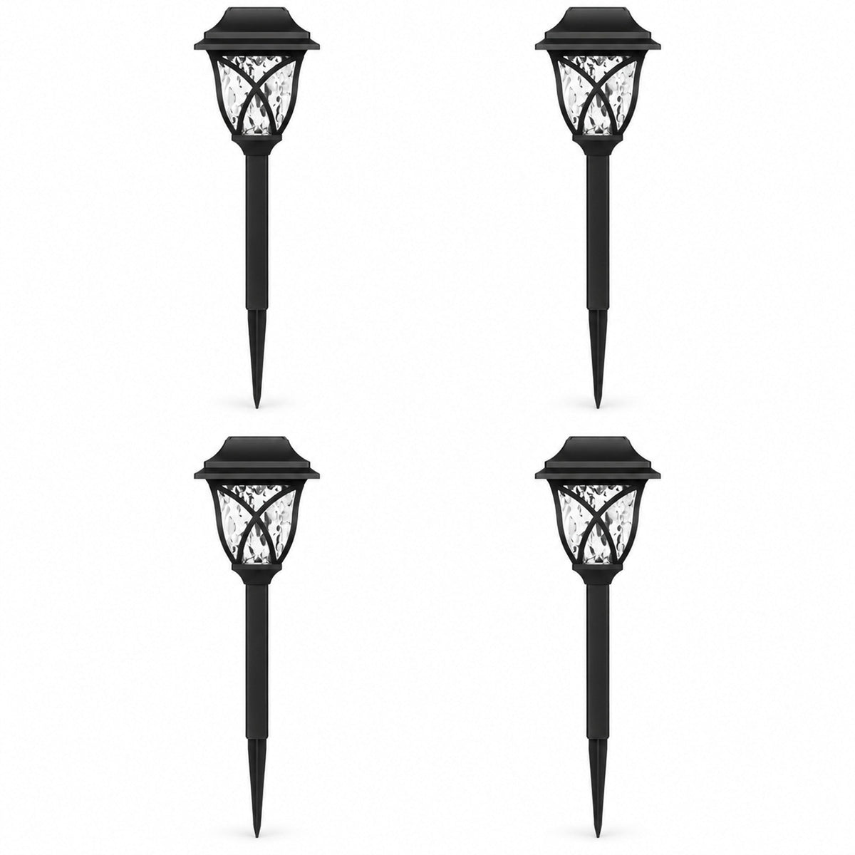 SCENOVIA solar landscape lights 4 pack, white background