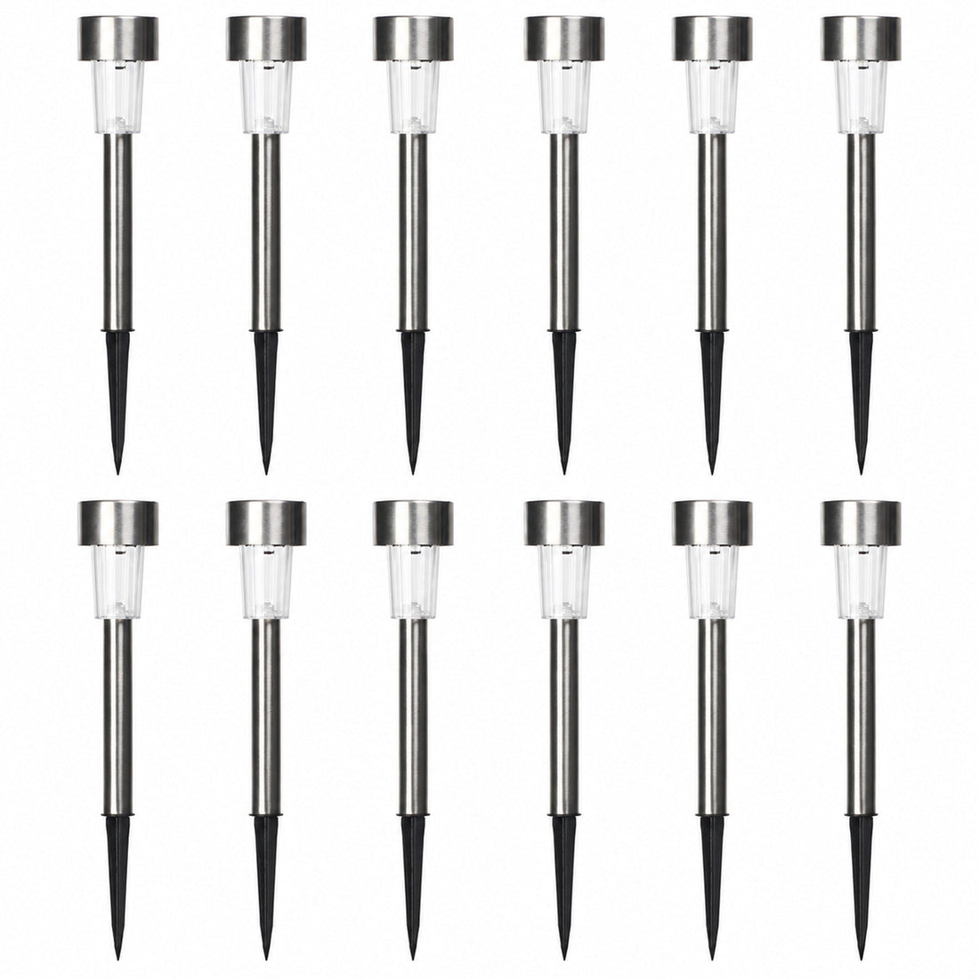 SCENOVIA solar stake lights 12 pack, white background