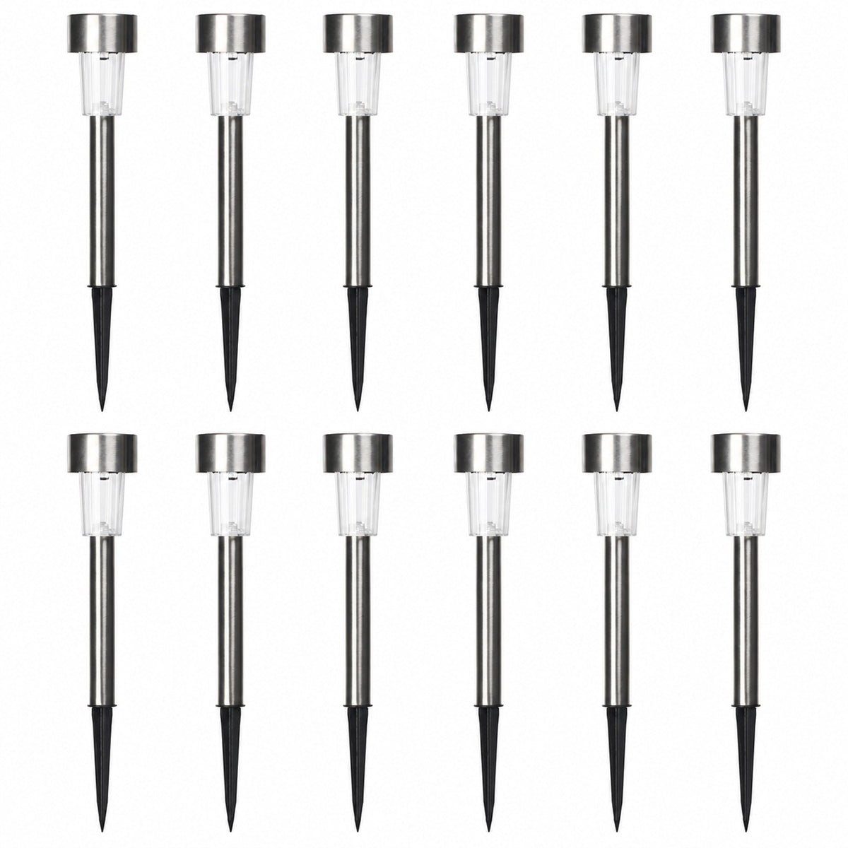 SCENOVIA solar stake lights 12 pack, white background