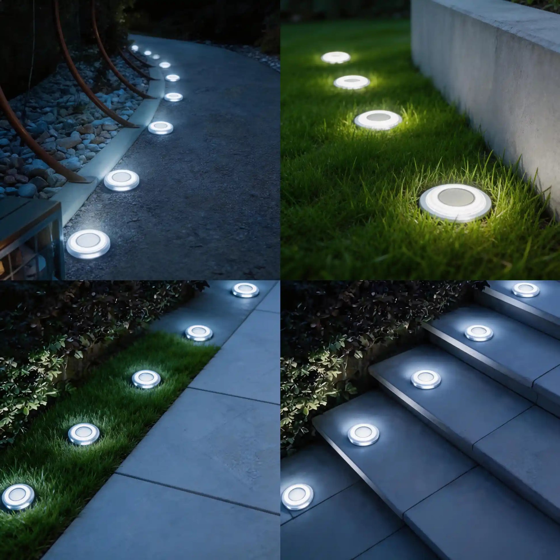 solar buried lights, multi-unit display