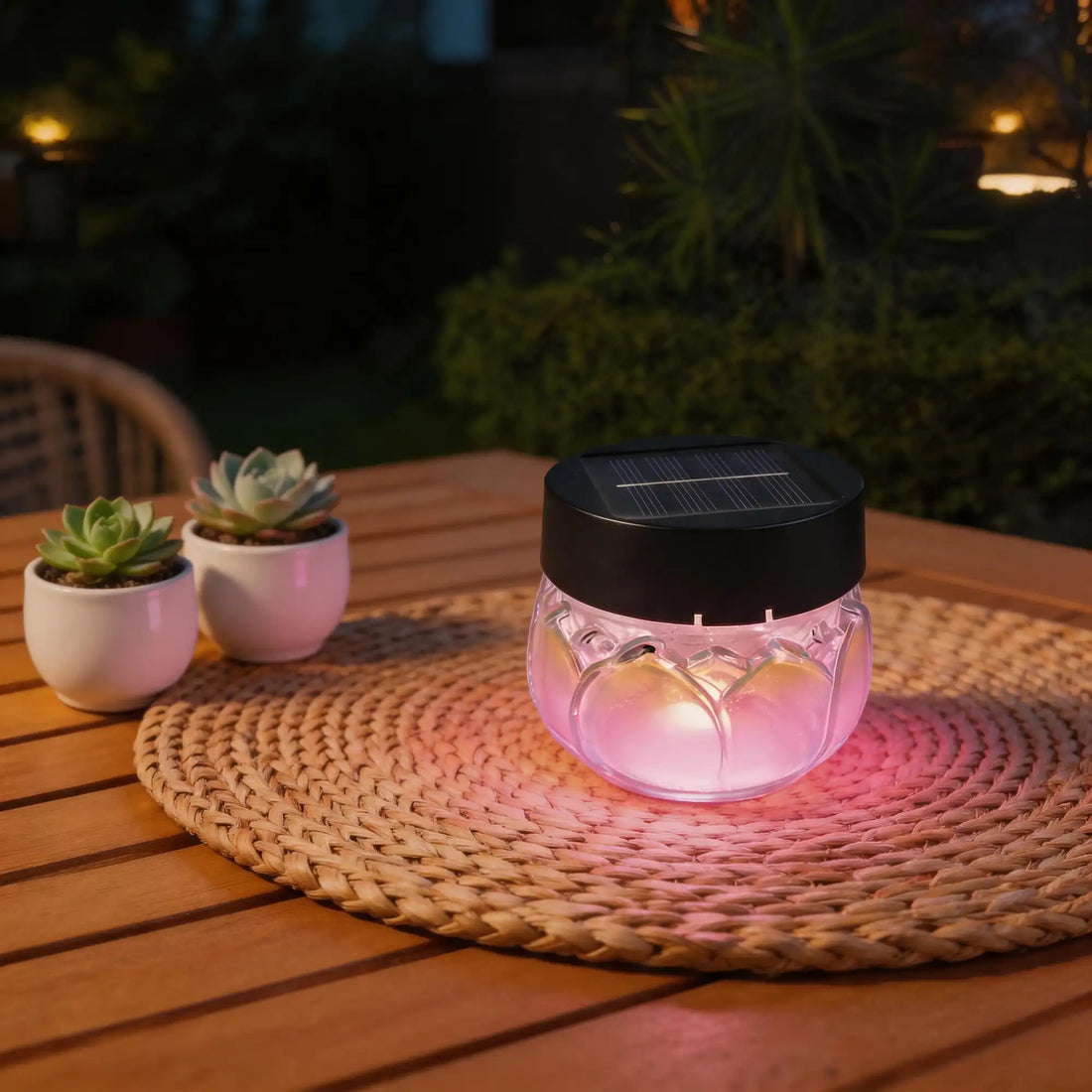 solar lotus light, decorative lantern, romantic glow